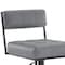 Armen Living Michele Swivel Adjustable Height Gray Faux Leather and Black Metal Bar Stool LCMISWBAMBGR - alternate 7
